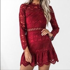 Xenia maroon dress